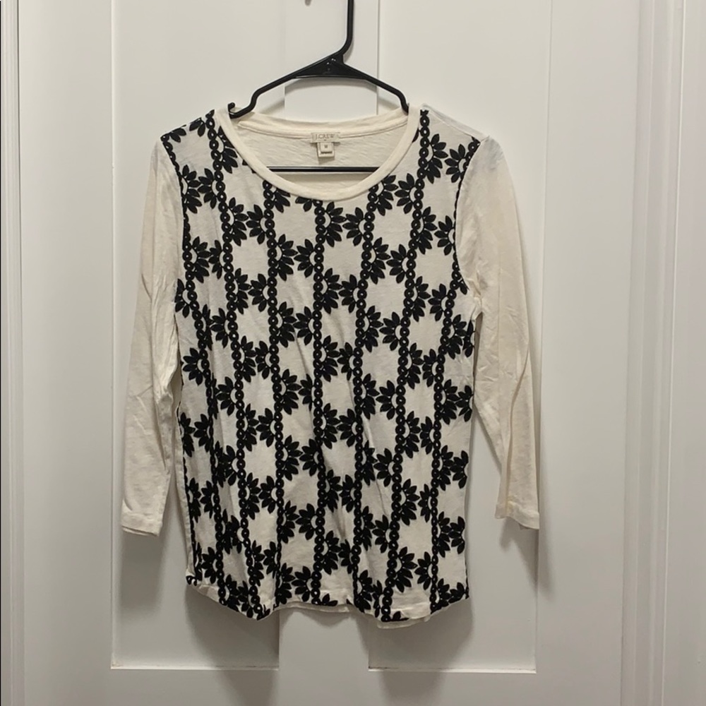 JCrew black and white shirt